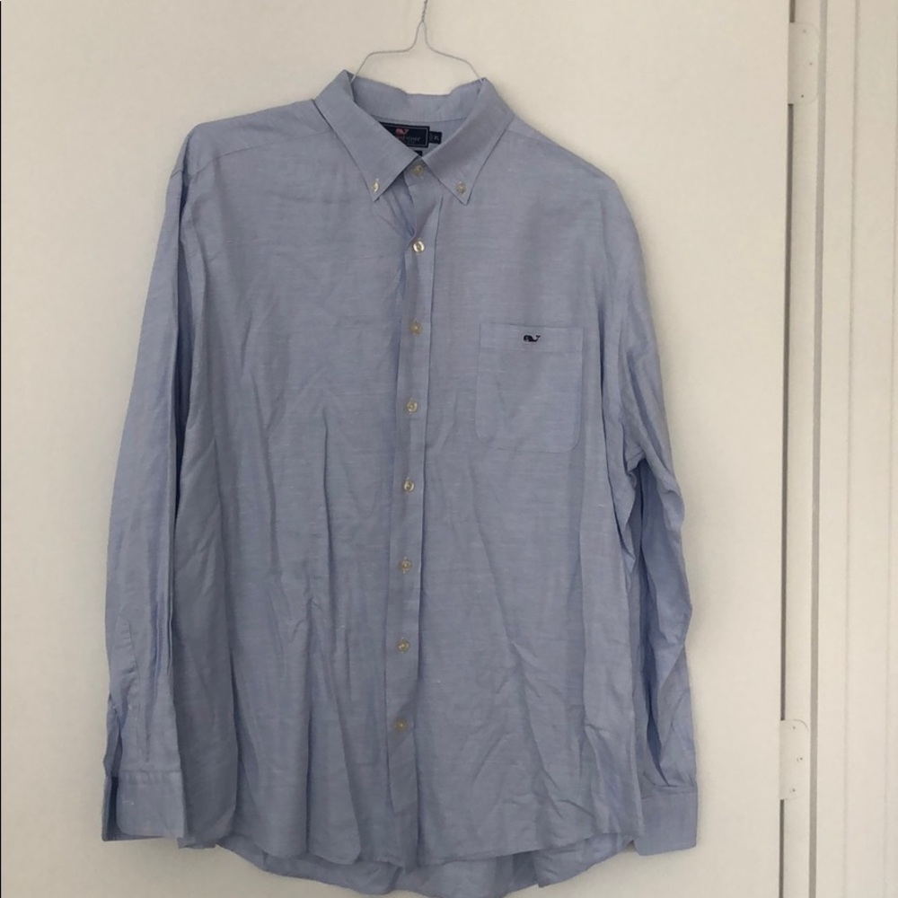 Vineyard Vines LS Cotton/Linen Button Down